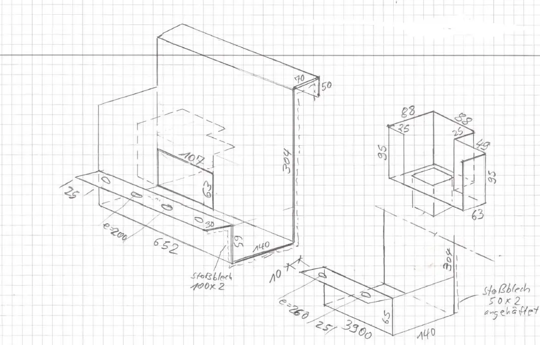 CAD-Planung einer Glaskonstruktion